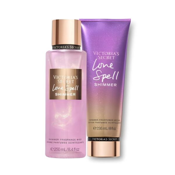 Victoria's Secrets Love spell Shimmer Bodysplash + Creme Hidratante